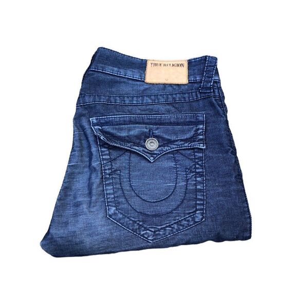 True Religion Jeans Size 32 RICKY Blue Cord - Picture 10 of 10